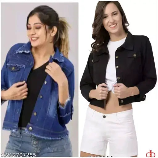 Denim women's and girls three-quarter sleeve solid net top, Indian apparel for S, M, L, XL sizes