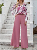 Long-sleeved printed net Lycra top and bottom set, S-XL sizes from India