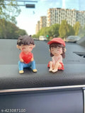Resin love heart kissing couple car decor for dashboards, home garden, desk decoration. Perfect gift for loved ones. Made in India