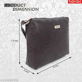 PU sling bag for women, trendy party wear, free size, cruelty-free material, top zip closure, adjustable strap