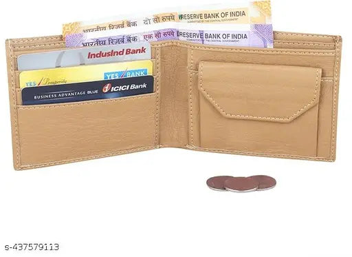 Leather ATM VEG wallet, free size with 4 compartments, stylish and trendy design, handcrafted in India