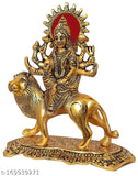 Golden Maa Durga idol (12cm), small Sai Collection showpiece - traditional Indian decor piece
