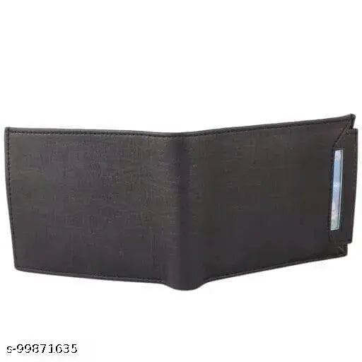 Solid faux leather card holder, detachable wallet for men. Ultra-slim design for daily use in denims or formal trousers, holds 2 compartments for cards, coins, and cash. Indian craftsmanship." (124 characters)