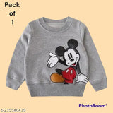 Kids cotton long-sleeve sweatshirt top with printed net design, colorful for infants and toddlers playtime