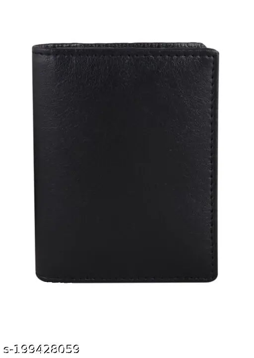 Leather wallet card holder, solid pattern, organizes IDs and money perfectly (18cm x 10cm)