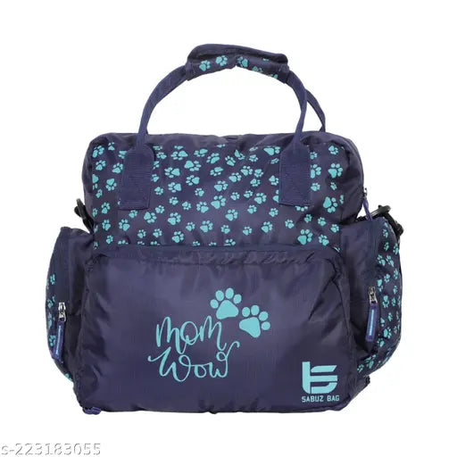 Large leather net diaper bag with zipper closure, spacious design for baby essentials and easy carry on-the-go. Includes detachable changing pad. Ideal for newborn baby gifts or naming ceremony presents