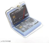 Brown PU Fancy Craft card holder for men and women, holds 2 compartments for essentials