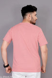 Light grey cotton blend polo neck t-shirt for men, solid design, short sleeves