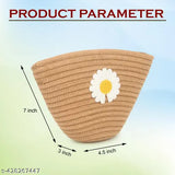 Trendy jute handbag, eco-friendly sling bag for daily use by women. Compact, versatile design in vibrant floral pattern