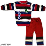 Striped wool long sleeve girl's sweater. Adorable baby dungarees with self-doll design, made in India