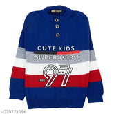 Woolen colorblocked sweater for boys winter wear, keeps kids warm & stylish. Made in India