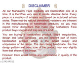Red plastic Maa Lakshmi God Idol, decorative face for home or office, brings prosperity and wealth symbolism