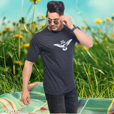 Stich Kraft Men's Round Neck Cotton Regular Fit Short Sleeve T-Shirt, green or navy, suitable for various styles