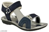 Synthetic leather grey blue boys sandals with velcro closure, ideal for active play in sizes 8-12 years