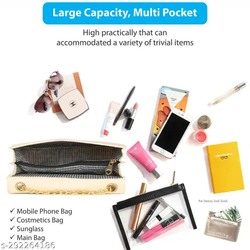 Faux leather striped net slingbag, elegant gold accents, adjustable hand straps, Indian craftsmanship