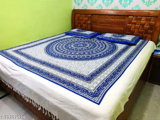 Pure cotton, king size double bedsheet pack (1), prescribed by doctors for comfortable and hygienic summer sleep
