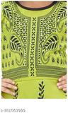 Kids girls cotton frock with leggings set, printed anarkali style for parties (India)