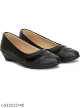 Stylish black synthetic leather ballerinas for women - fashionable footwear with optimal comfort and ergonomic design