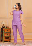 Women's Rayon Printed Night Suit Set - Coordinated nightdress for women and girls, high-demand trendy design