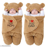 Naman newborn baby blanket, soft flannel wearable swaddle wrap, 0-6 months, hooded design, plush & gentle materials, Made in India