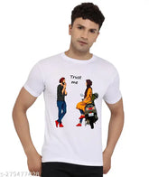 Polyester striped scooter print T-shirt for kids, ideal for casual everyday wear. Made in India