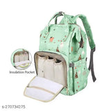 Beige polyester net Lil Sprouts premium diaper bag, 9 pockets, quick tissue & warm bottle pockets, easy access back zipper - perfect for mother & baby travel