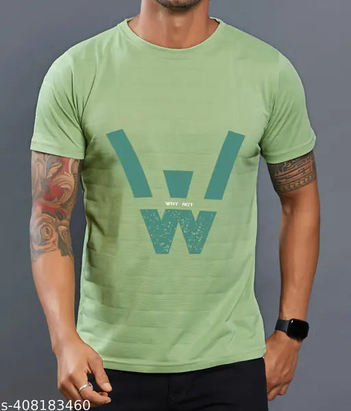 Pure cotton blend printed regular fit T-shirt, short sleeves, vibrant design - India origin