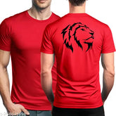 Tiger printed lycra T-shirt for men, solid sleeve, best deals for men's fashion