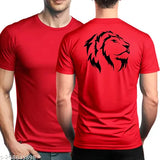Tiger print Lycra men's t-shirt, best deals on stylish activewear with short sleeves, Indian origin