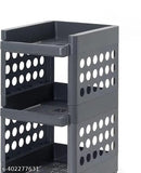 Blue steel 5-tire storage cart, versatile for tire & veggie storage