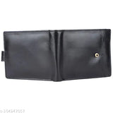 Faux leather mens wallet, solid design, free size (11cm x 8cm), handcrafted in India