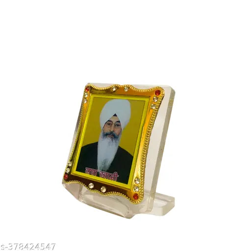 Indian religious idol statue, 6cm/7cm - Radha Swami Beas Guru Ji figurine for car dashboard or home office