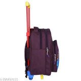 Multicolor, waterproof polyester net Indian Riders Beauty Girl School Trolley Bag - 16 inches, durable pink backpack for kids, spacious and trendy design