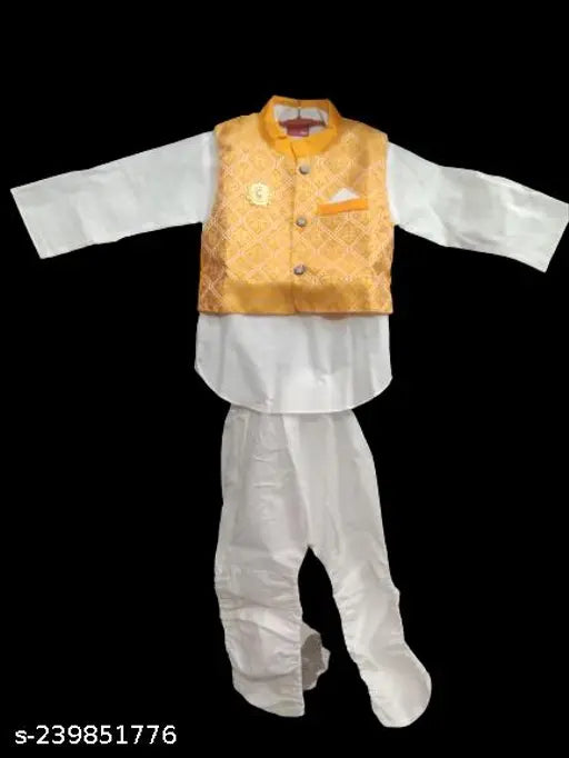 Cotton boy kurta pejama, ethnic motifs for heavy winter, ideal for crib to king sizes
