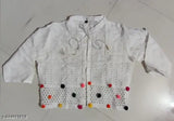 Cotton blend self-design Urbane waistcoat for women, three-quarter sleeves, XS-XXL sizes available