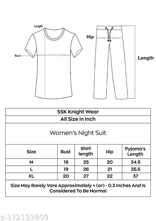 Cotton printed night suit set, SSK Knight Wear loungewear for women in elegant designs, premium quality cotton blend fabric for comfort and breathability