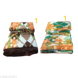 Gorgeous fleece floral swaddlers, soft and warm for mild winter, ideal for baby, 144 thread count, 2-pack 86" x 56" from India