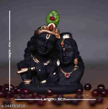 Resin Lord Radha Krishna statue, 5.5x4x5 inch Indian Krishna idol on display