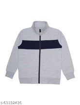 Stylish polyester zipper jacket for kids, solid color design for winter sports activities