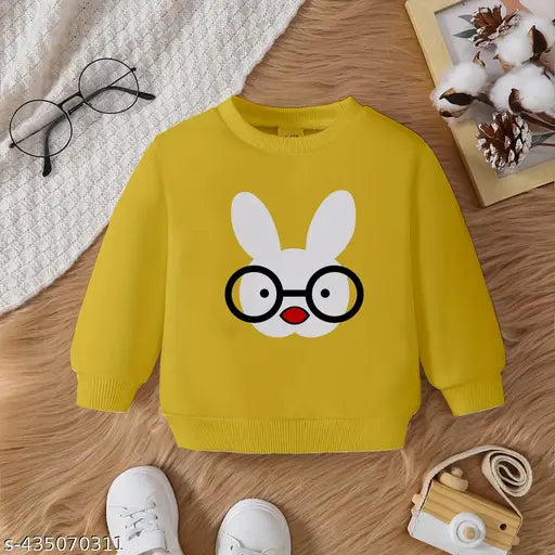 Cotton blend kids sweatshirt combo for both boys and girls, eco-friendly printed design, super soft and breathable