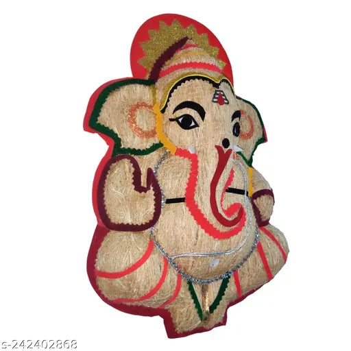 Handcrafted wooden Vetiver Ganesh idol, 14 inch tall, emits a refreshing aroma and makes for a great office or housewarming gift