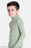 Boys High neck cotton blend turtleneck, solid color long sleeves for boys fashion