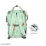 Beige 21-liter diaper bag with 9 pockets, quick tissue & warm bottle pockets, easy access back zipper for mother and baby travel, premium polyester net bag