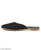 Synthetic open-back woven design slip-on flats for women and girls, lightweight with padded insole and slip-resistant rubber outsole. Ideal for various occasions, fashionable and comfortable