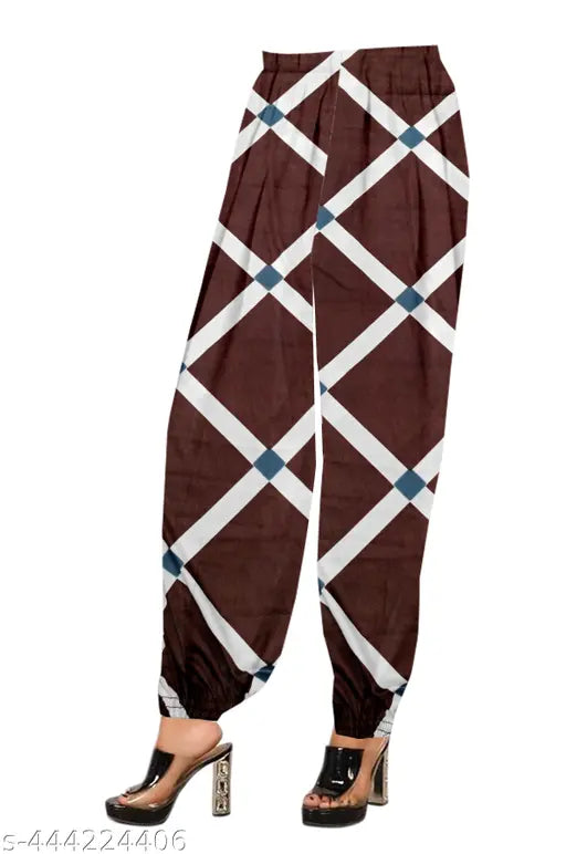 Women's printed heram pant pack of 3 - maxi length polycotton Indian fashion