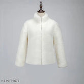 White crazy fur SCR wool sweater, long sleeves solid design for women's size S, bust 36 inches, length 27 inches
