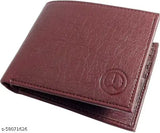 Tan artificial leather men's wallet, regular size with 10 card slots & 2 compartments, perfect casual-formal accessory for gifting