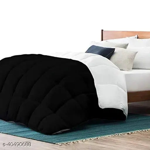 Polycotton reversible royal solid double comforter blinds & shades, 88"x82", Made in India