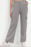 Cream cotton-blend four-pocket wide leg jeans for women, high waist, straight fit, non-stretchable, flared full length denim