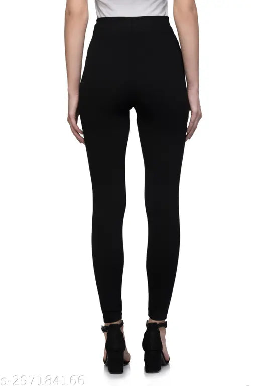 Embellished net Lycra jeggings, Lambency fancy stone design for women & girls (XS: 26/34in, S: 28/34in)